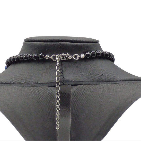 Blue Agate Beaded Necklace - Picture 3 of 3